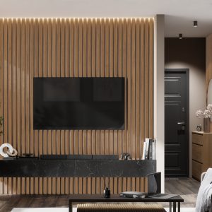 Рейка для стены с отделкой МДФ Ликорн B302-16 Дуб светло-коричневый 40х16х2800 мм РП-2.16.2800 NEW